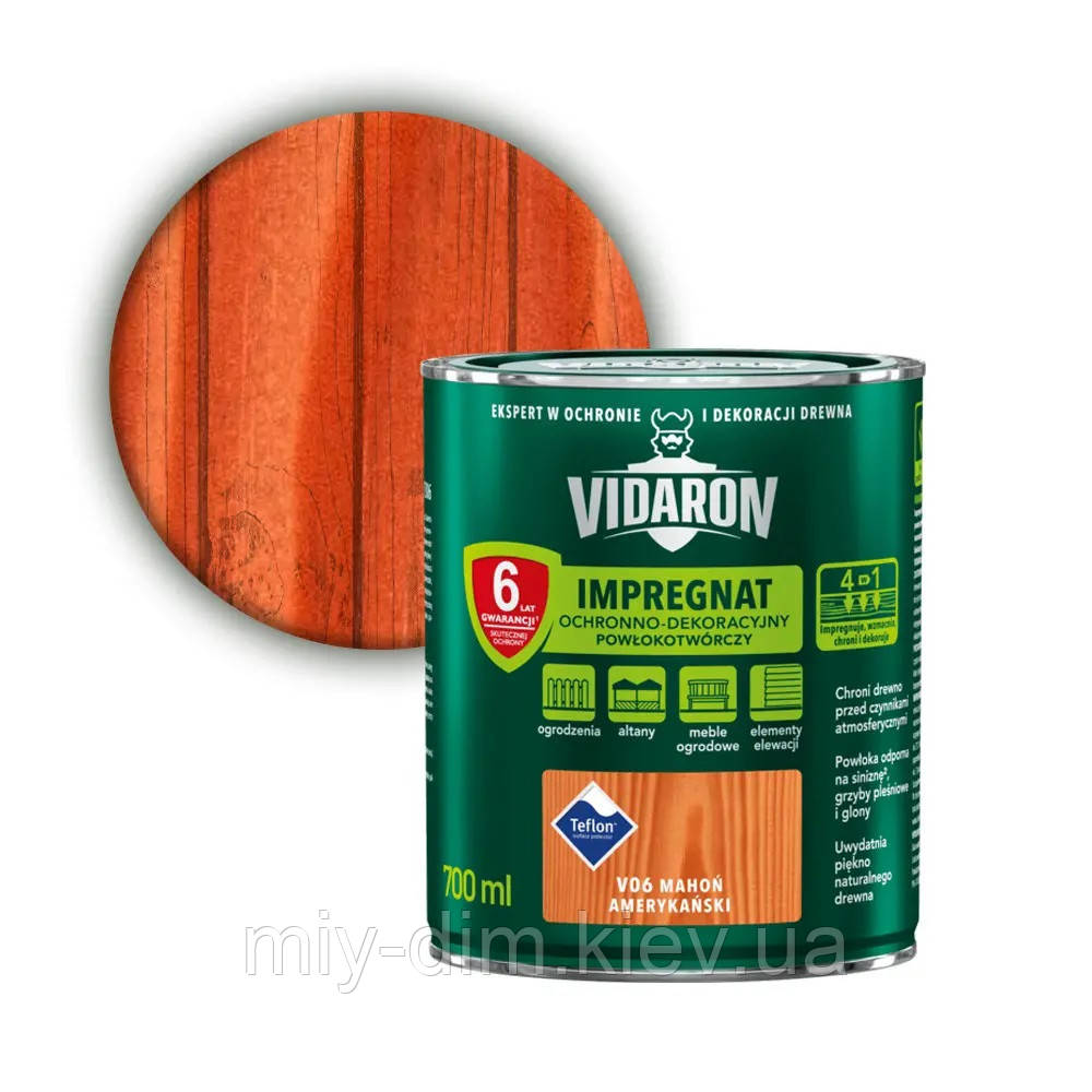 VIDARON impregnat V06 черв. америк. дерево 0,7 PL, фото 1