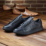 Кеди Чоловічі Шкіряні Чорні, фото 4