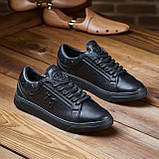Кеди Чоловічі Шкіряні Чорні, фото 6