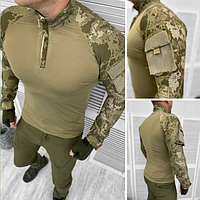 Тактические рубашки Ubacs (S - XXL) рипстоп мультикам Кофта боевая мужская военная полевая весна-лето для ЗСУ