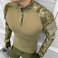 Боевая рубашка UBACS мультикам рипстоп (S - XXL) Тактическая кофта ЗСУ мужская военная камуфляжная летняя