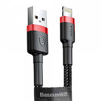 USB кабель Baseus Cafule for Ligtning 2,4A/1m. Black-red CALKLF-B19