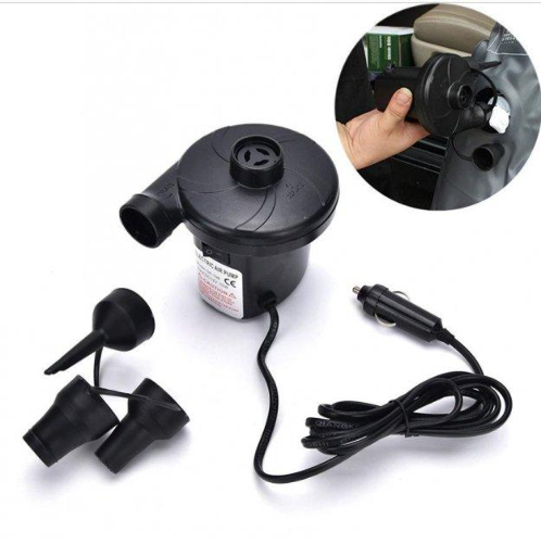 Компресор автомобільний насос для матраців DC ELECTRIC AIR PUMP 12V CZ-198 з насадками, фото 1