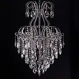 Кришталева люстра, класична, на ланцюгу, на 6 лампочок P5-E1220/6/WT+CH, фото 2