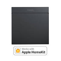Вимикач Aqara Smart Wall Switch H1M Neutral MARS-Tech Zigbee 3.0 Apple HomeKit (з нульовою лінією) Одна клавіша - Темно-сірий (ZNQBKG24LM)