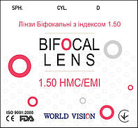 Корейские бифокальные линзы для очков VISION индекс 1.50 покрытия HMC и EMI