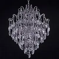 Кришталева люстра, класична, на ланцюгу, на 6 лампочок P5-E1220/6/WT+CH