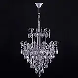 Кришталева люстра, класична, на ланцюгу, на 6 лампочок P5-E1220/6/WT+CH, фото 5