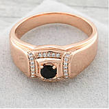 Друкка чоловіча Xuping No11596. Золото рожеве (покриття) 585 проби. 22 розмір, фото 3