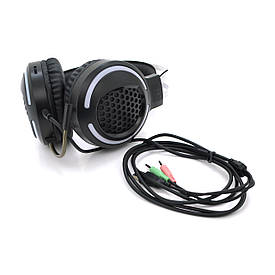 Ігрові навушники з мікрофоном iKAKU KSC-454 YOUMING, Black, jack3.5+2xUSB, підсвітка, Box, (230*187*105)