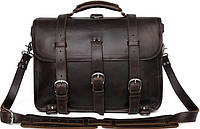 Мужская сумка портфель винтажная из натуральной кожи Vintage 14542 коричневая