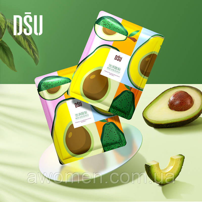Маска для обличчя DSU Avocado Skin Mask з екстрактом авокадо 25 g