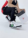 Кросівки чоловічі Nike Air Jordan 3 White Black SE білі шкіряні високі демісезон модні стильні, фото 4