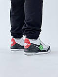 Кросівки чоловічі Nike Air Jordan 3 White Black SE білі шкіряні високі демісезон модні стильні, фото 5