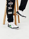 Кросівки чоловічі Nike Air Jordan 3 White Black SE білі шкіряні високі демісезон модні стильні, фото 10