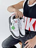 Кросівки чоловічі Nike Air Jordan 3 White Black SE білі шкіряні високі демісезон модні стильні, фото 9
