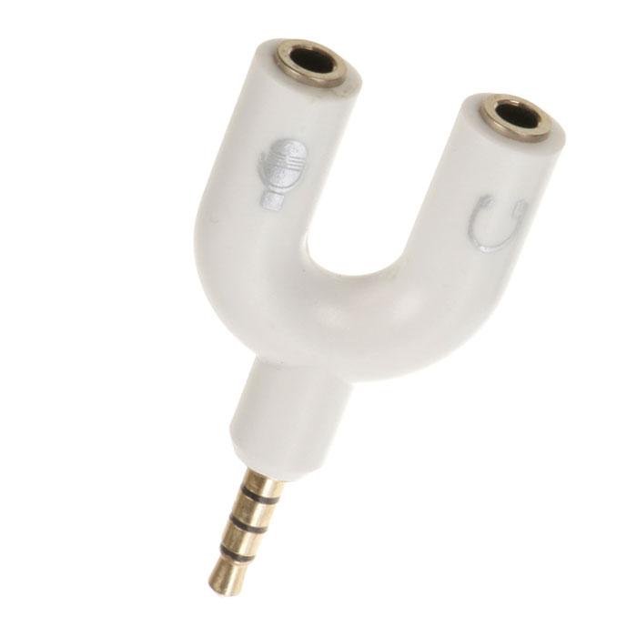 Разветвитель C Jack 3.5 на Разъемы для Микрофона и Наушников Белый ...
