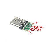 Роз'єм USB Type-C розбірний ремонтний чорний білий, фото 4