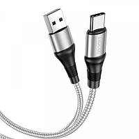 Кабель USB HOCO X50 Excellent charging data for Type-C 2,4A/1m. Grey Сірий