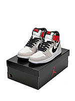 Жіночі кросівки Nike Air Jordan 1 High Grey Black Red