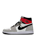 Жіночі кросівки Nike Air Jordan 1 High Grey Black Red