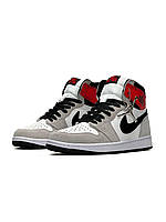 Жіночі кросівки Nike Air Jordan 1 High Grey Black Red