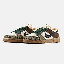 Кросівки Nike SB Dunk Low Safari Brown Beige / Найк СБ Данк Сафарі Низькі Коричневі з Бежевим, фото 3