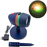 Лазерный звездный проектор на 12 слайдов Star Shower Motion / Декоративный уличный проектор / Диско лазер