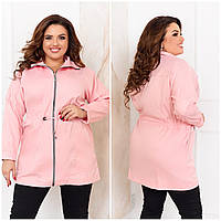 Демісезонна стильна батальна коттонова куртка-вітровка (р.48-58). Арт-2088/42