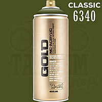 Краска (эмаль) акриловая универсальная Montana Gold, 400 мл Аэрозоль Classic 6340 Olive Green