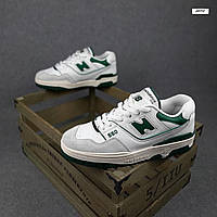 Жіночі кросівки New Balance 550 білі з зеленим
