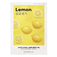 Осветляющая маска для лица с экстрактом лимона Missha Airy Fit Sheet Mask Lemon