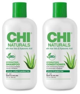 Набір Chi Naturals з алое віра та гіалуроновою кислотою (шампунь 355 мл + кондиціонер 355 мл), фото 1