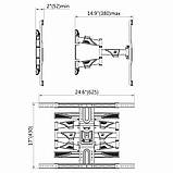 Кронштейн настінний для ЖК LED телевізора 45" - 75" 2020-P6, фото 8