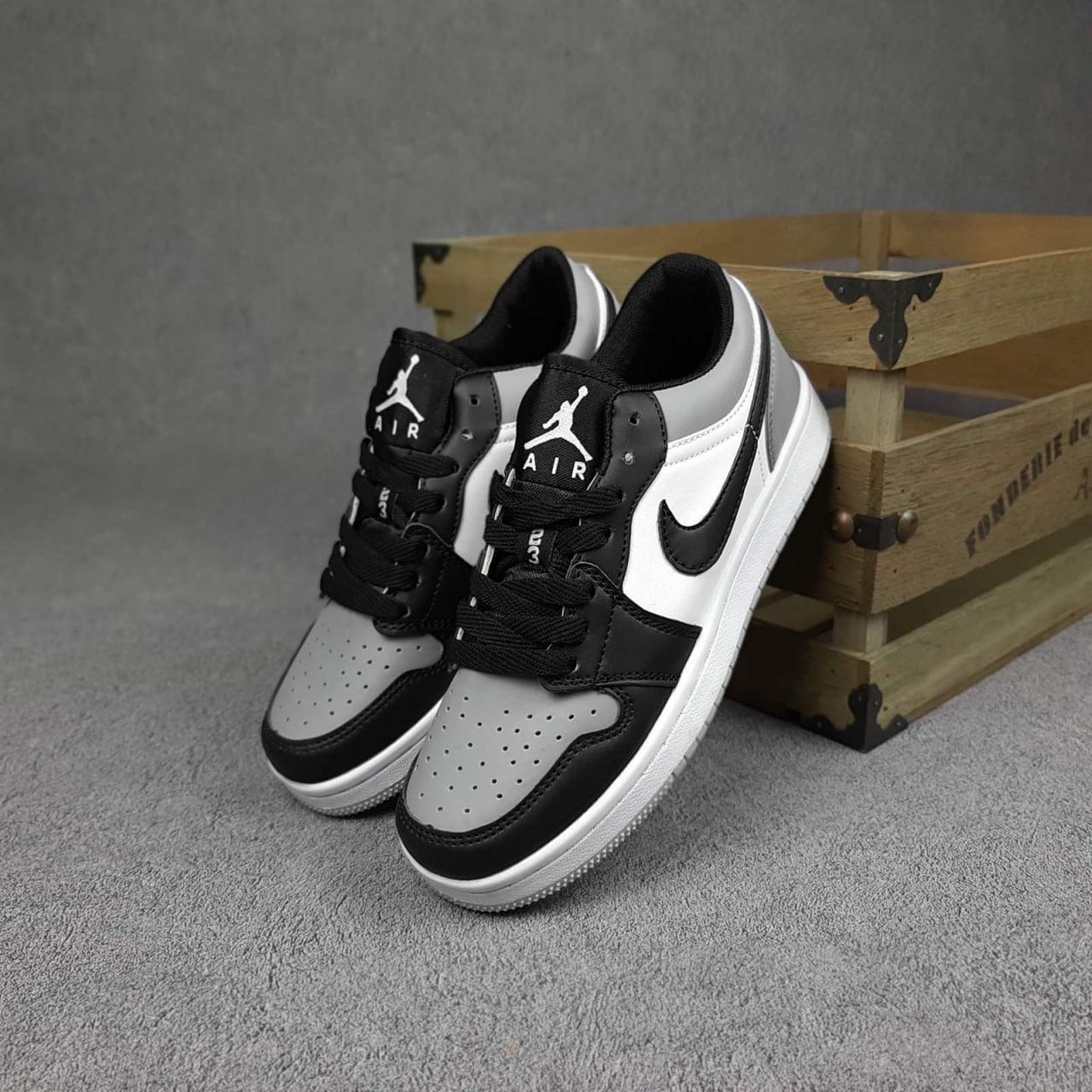 Grey black and white best sale jordans