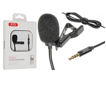 Універсальний петличний мікрофон XO-MKF 01(3.5мм, 2м), чорний
