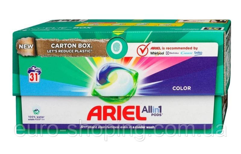 Капсули для прання Ariel Pods All in 1 Color 31 шт