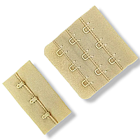 Застібка бюстгальтера 3 гачка. . Колір бежевий (10шт)