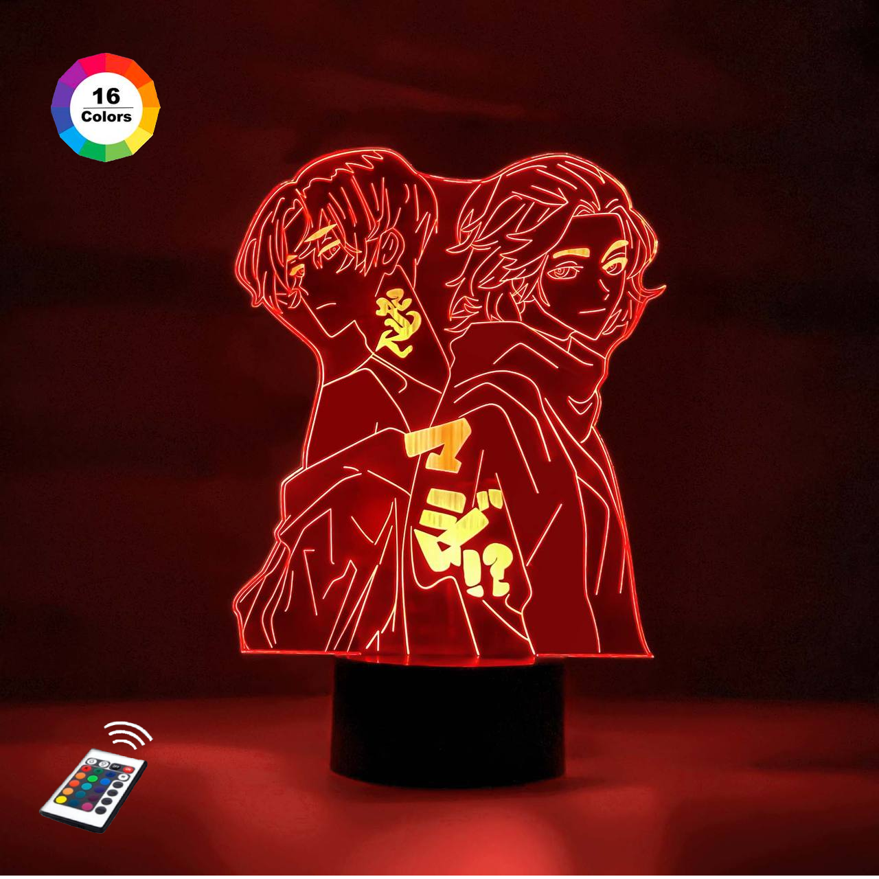 3D світильник нічник з пультом "Манджеро та Сано" 3DTOYSLAMP