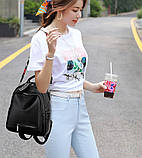 Рюкзак стильна сумка жіноча шкіряна, фото 4