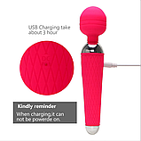 Вібратор масажер кліторний і вагінальний стимулятор, Вібромасажний мікрофон, що перезаряджається, Інтимні іграшки, фото 6