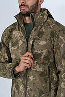 Тактическая Курточка СОФТ ШЕЛЛ Combat, с дополнительным флисом, турецкий мультикам, Военная курточка софт-шелл