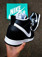 Кроссовки, кеды отличное качество Nike SB Dunk High Black White Размер 41