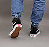 Чоловічі та жіночі високі кеди Vans Sk8-Hi Mid Black Ванс СК-8 Хай Мід чорно-білі унікс класична модель, фото 7