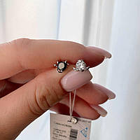 Срібні сережки Ангел і Демон