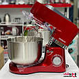 Планетарний міксер, тістоміс HEINRICH'S HKM 6278 Червоний (1300 Вт, 6.2 л, Німеччина), фото 6