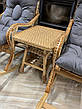 Крісла-гойдалки з лози 2шт.+столик+накидки, фото 8