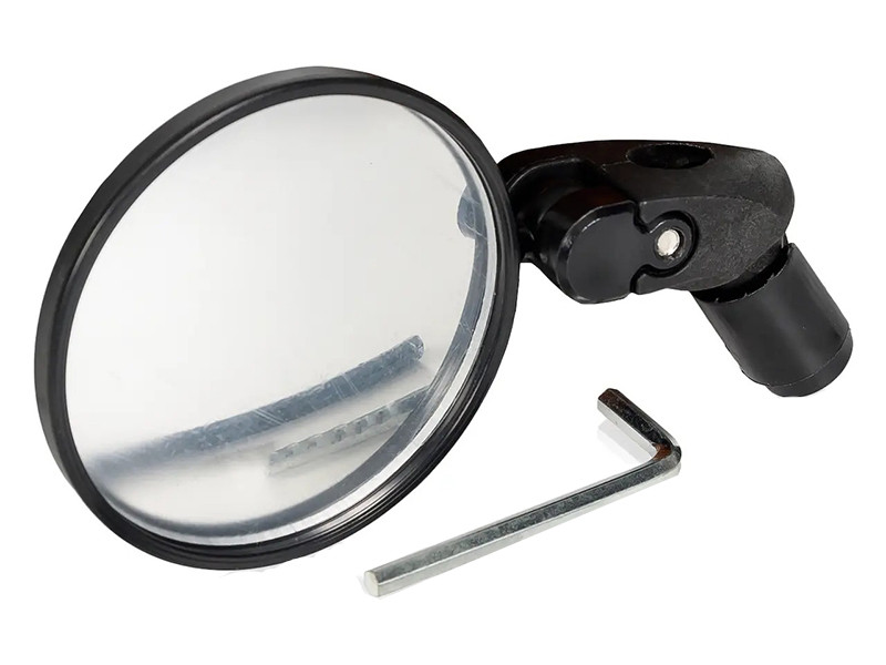 Дзеркало велосипедне в кермо JZ-011 сферичне, з регулюванням, фото 1