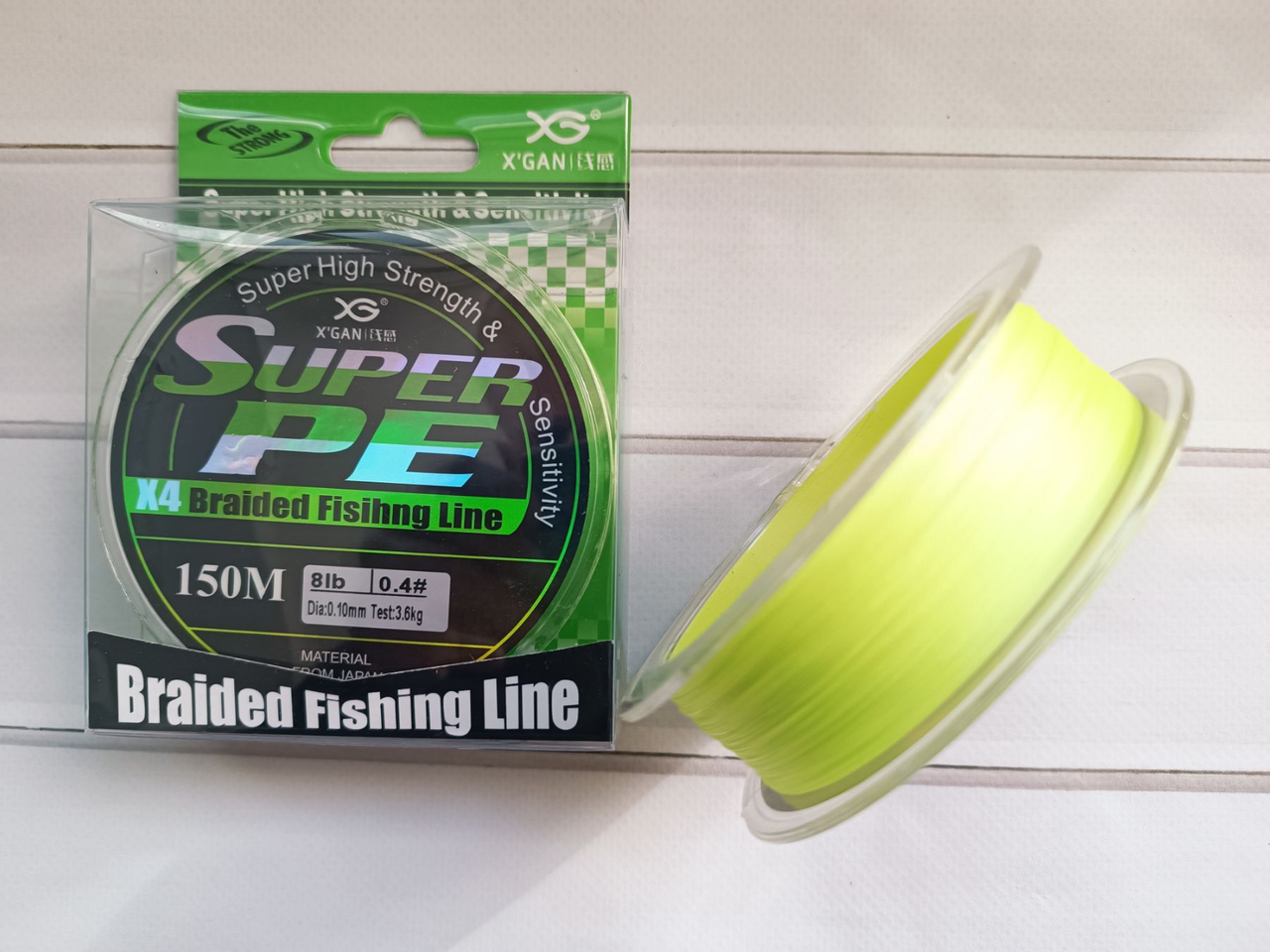 Шнур для риболовлі X'Gan Super PE X4 150 м ( 0.4# ) 0,10мм / 3,6кг