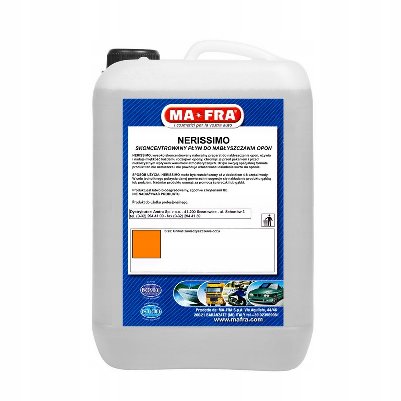 Чорнитель поліроль резини Ma-Fra NERISSIMO 6кг концентрат Італія